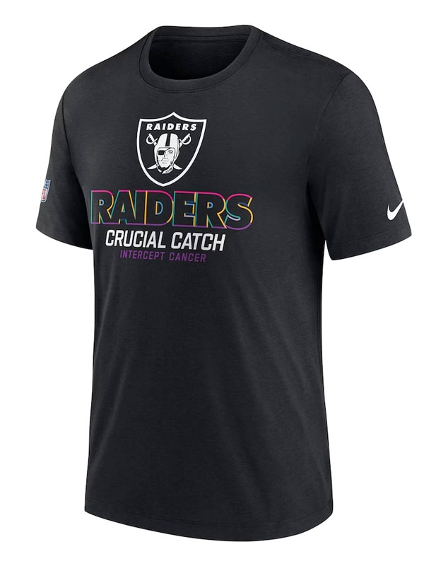 2024 NFL Crucial Catch Las Vegas Raiders Black T-Shirt