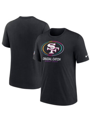2024 NFL Crucial Catch San Francisco 49ers Black T-Shirt