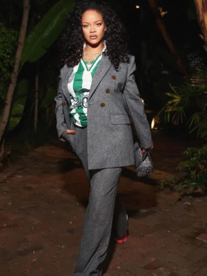 2024 Rihanna Beverly Hills Grey Suit