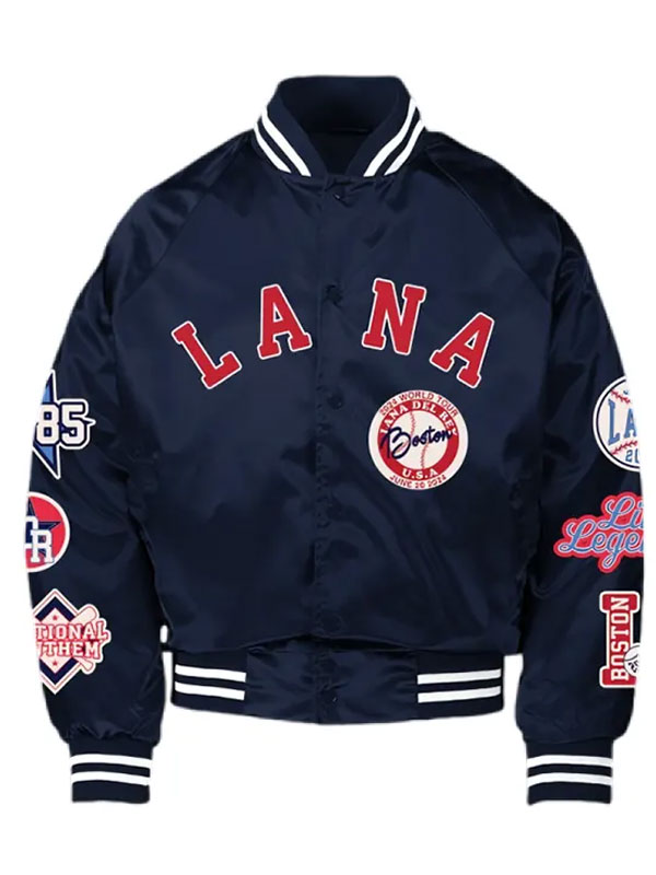 2024 World Tour Lana Del Rey Boston Satin Bomber Jacket