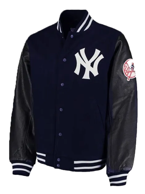 Aaron Boone New York Yankees Varsity Wool Leather Jacket