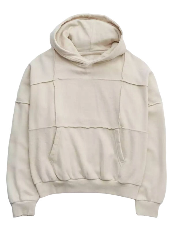 Aerie Sherpa Patchwork Fleece Oversized Pullover Hoodie