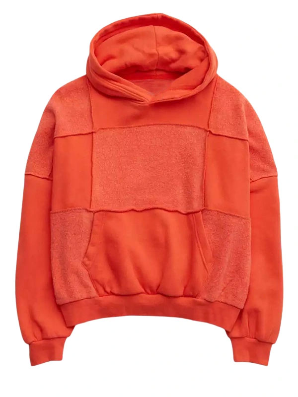 Aerie Sherpa Patchwork Fleece Oversized Pullover Hoodie