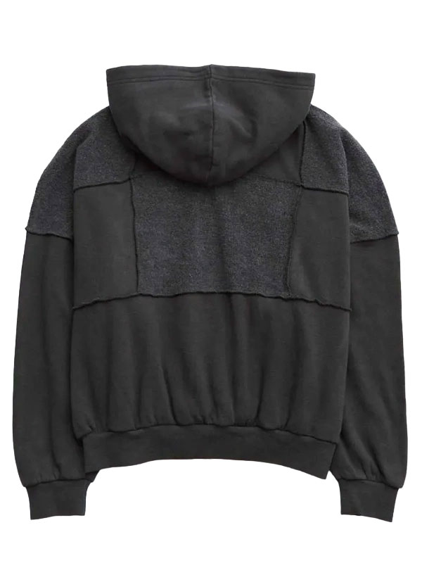 Aerie Sherpa Patchwork Fleece Oversized Pullover Hoodie