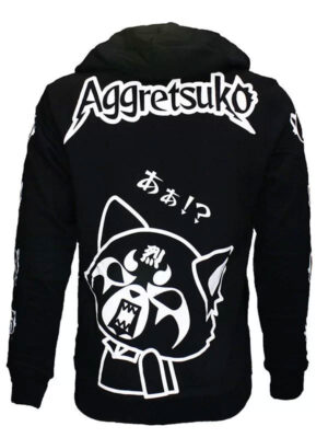 aggretsuko-sleeve-faces-black-fleece-zip-up-hoodie-1