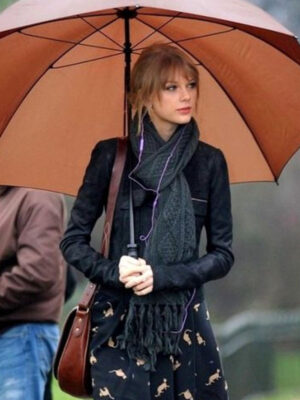 American Singer Taylor Swift Black Snuff Leather Jacket