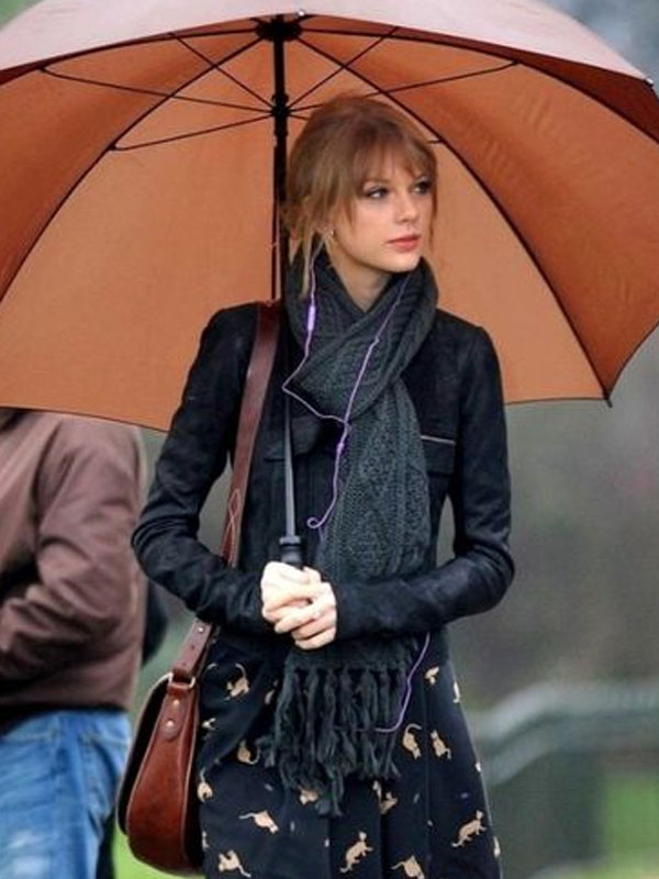 American Singer Taylor Swift Black Snuff Leather Jacket