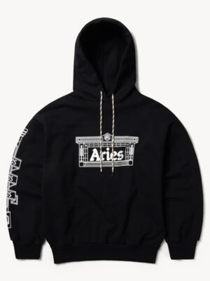 Arsenal X Aries Column Black Fleece Pullover Hoodie