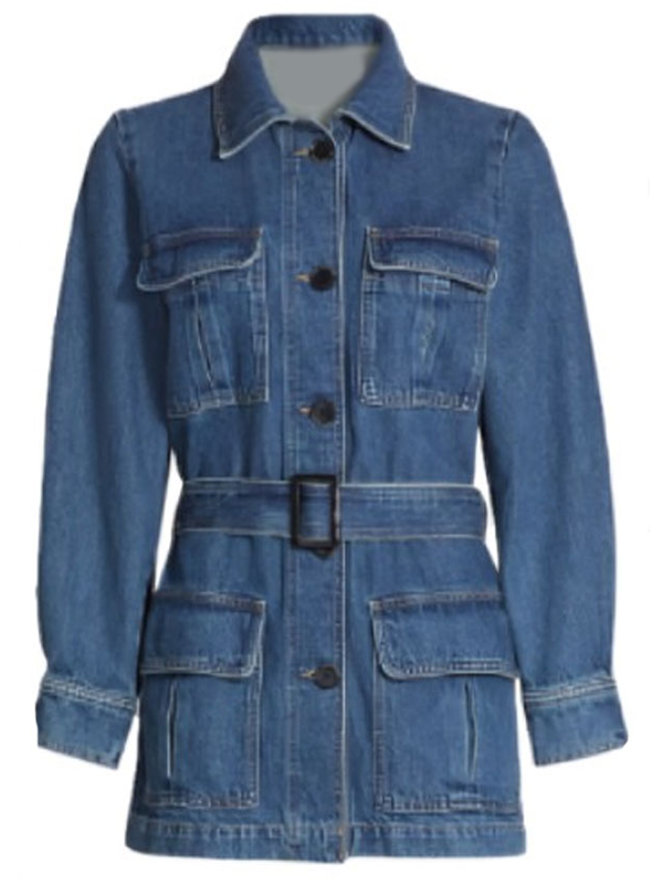 Athena Grant 9-1-1 S04 Blue Belted Denim Jacket