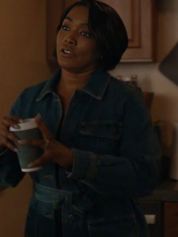 Athena Grant 9-1-1 S04 Blue Belted Denim Jacket