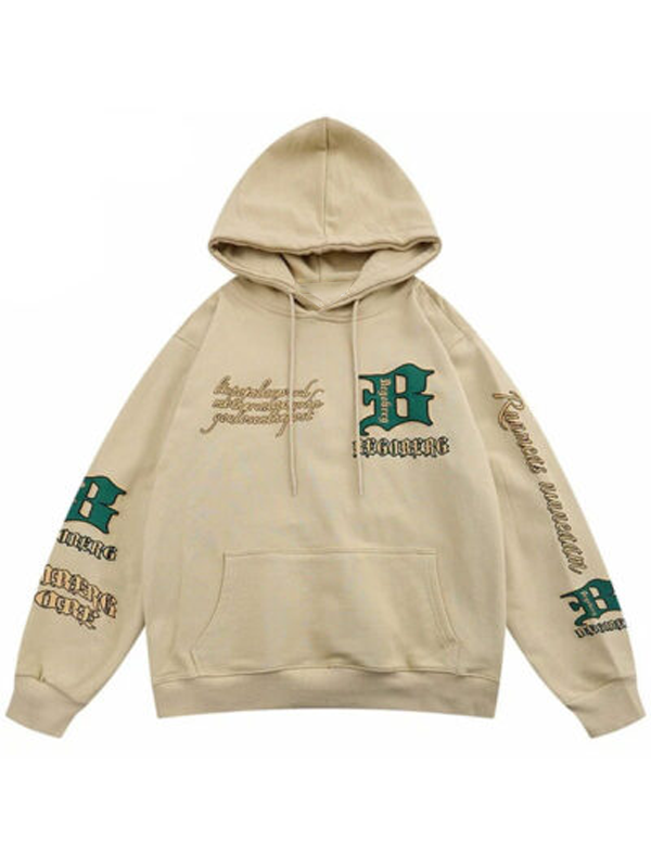 BEGORERG B EGOBE Oversized Pullover Hoodie