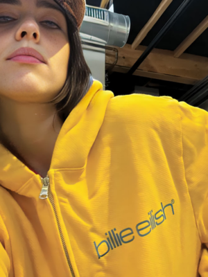 Billie Eilish Yellow Tour Zip-Up Hoodie