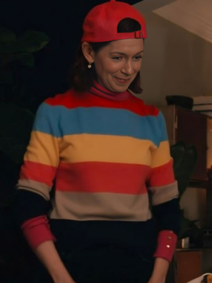 Carrie Preston Elsbeth S02 Multicolor Rainbow Sweater