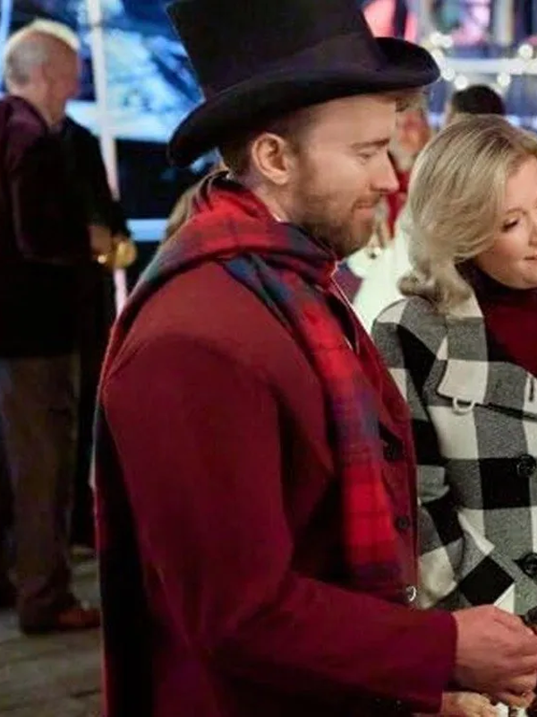 Chandler Massey Mystic Christmas Maroon Wool Coat