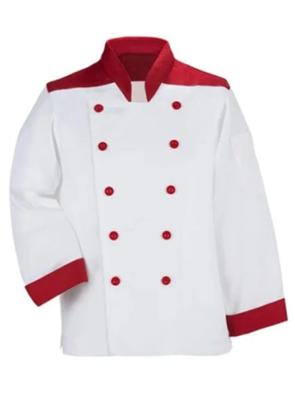 Christmas Special Chef White Red Cotton Coat