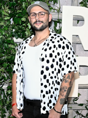 CJ Shrull A Real Pain Premiere New York Dot Print Shirt