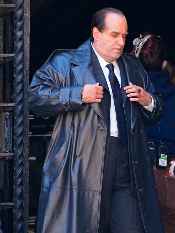 Colin Farrell The Penguin Black Leather Coat