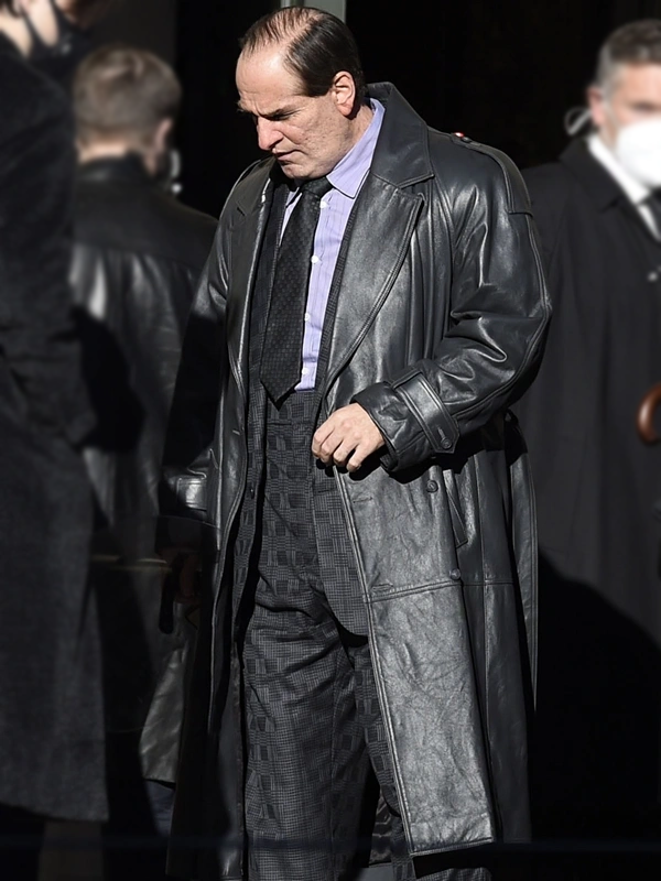 Colin Farrell The Penguin Black Leather Coat