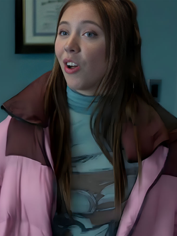 Dakota Guppy Murder in a Small Town Pink Black Puffer Jacket