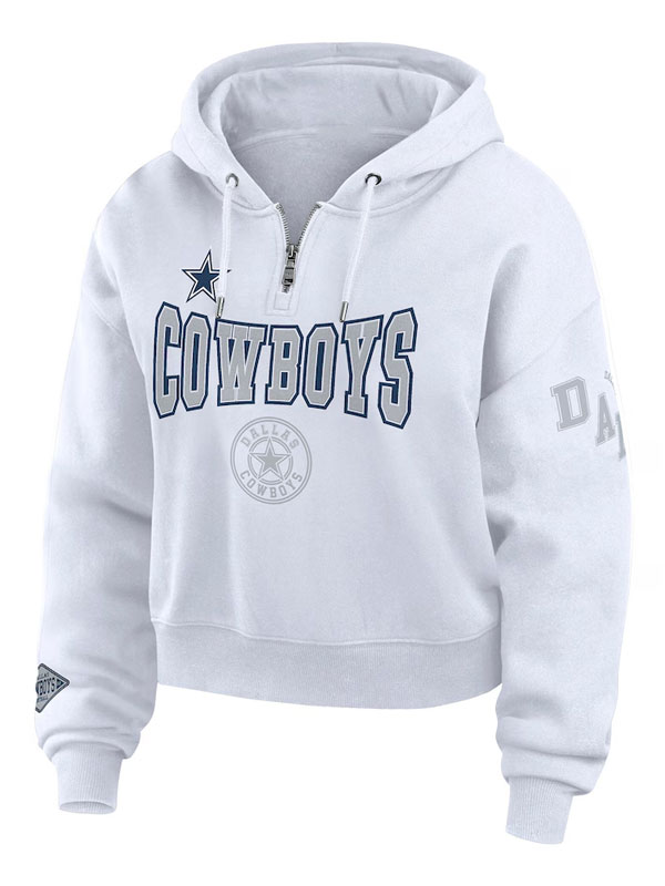 Dallas Cowboys Wear By Erin Andrews Quarter-Zip Hoodie
