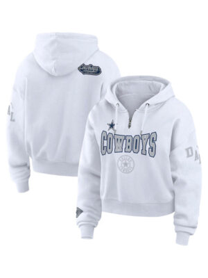 Dallas Cowboys Wear By Erin Andrews Quarter-Zip Hoodie
