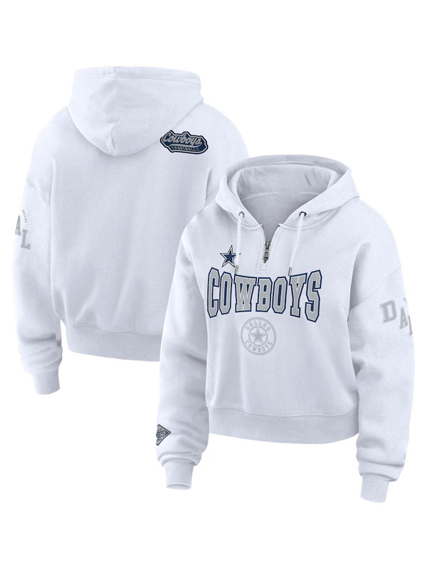 Dallas Cowboys Wear By Erin Andrews Quarter-Zip Hoodie