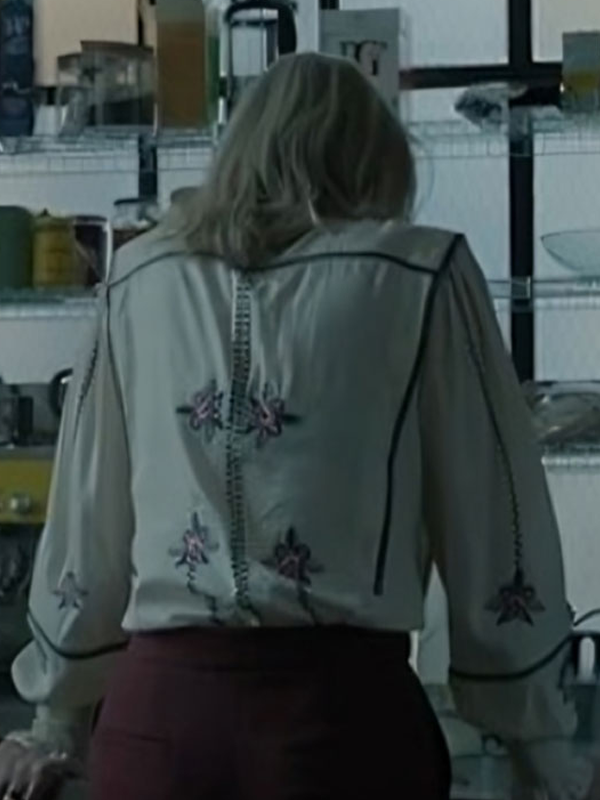Disclaimer Cate Blanchett Floral Embroidered White Shirt