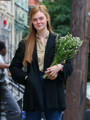 Elle Fanning A Complete Unknown Sylvie Russo Coat