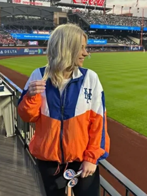 Erin Andrews New York Mets Windbreaker Color Block Jacket