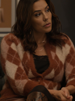 Eva Longoria Only Murders in the Building S04 Argyle Cardigan