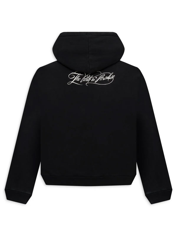 Hellstar Essentials Black Fleece Zip-Up Hoodie