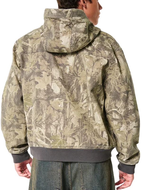 Hollister Camo Zip-Up Hooded Jacket