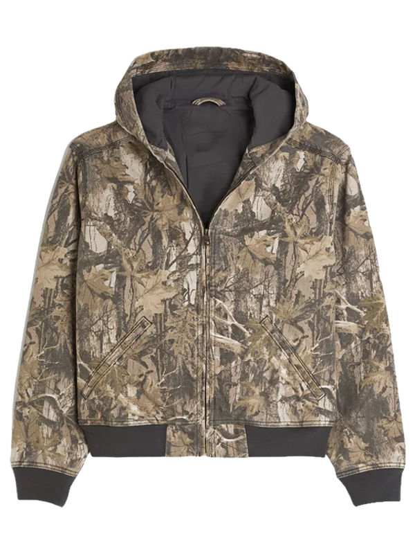 Hollister Camo Zip-Up Hooded Jacket