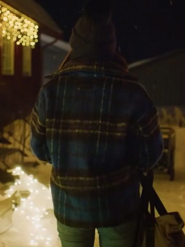 Ida Elise Broch Home For Christmas S02 Blue Plaid Jacket