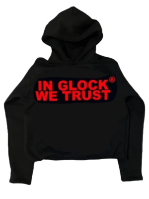 In Glock We Trust Black Fleece Pullover Hoodie