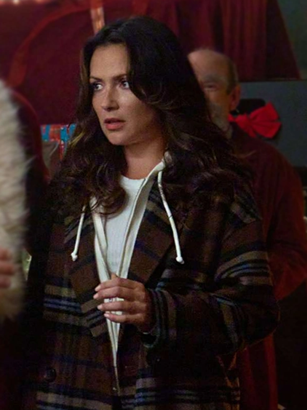 Italia Ricci Catch Me If You Claus Plaid Print Coat