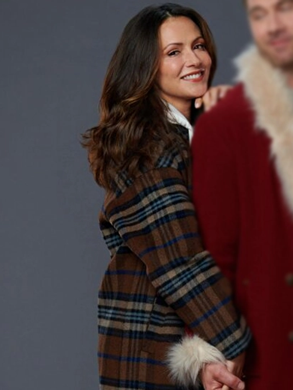 Italia Ricci Catch Me If You Claus Plaid Print Coat