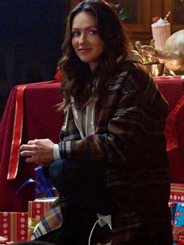 Italia Ricci Catch Me If You Claus Plaid Print Coat