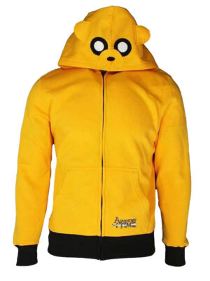 Jake The Dog Adventure Time Zip-Up Yellow Hoodie