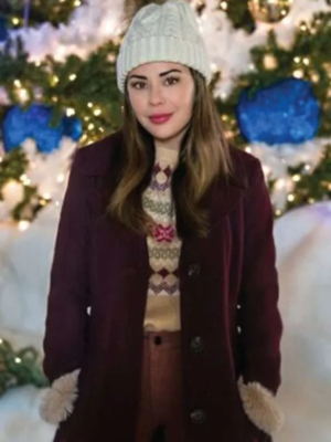 Janel Parrish Never Been Chris’d Purple Trench Coat