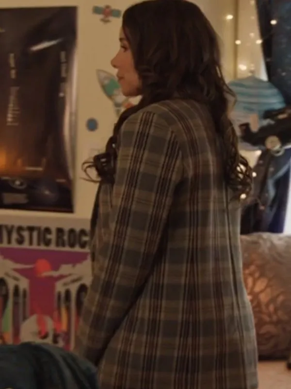 Jessica Parker Kennedy Under The Christmas Sky Plaid Blazer