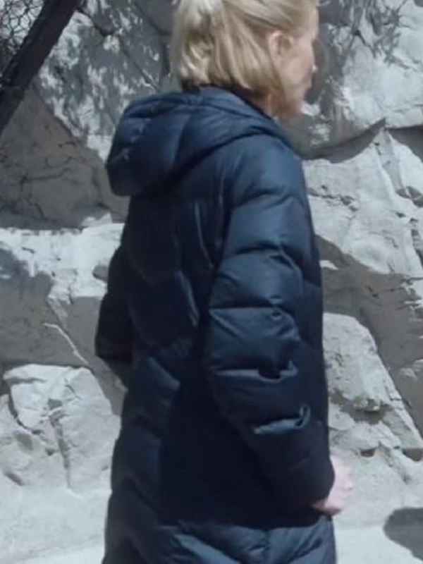 Jessy Schram Mystic Christmas Puffer Hooded Jacket