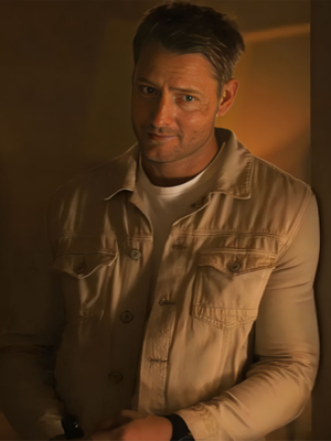 Justin Hartley Tracker S2 Beige Denim Jacket