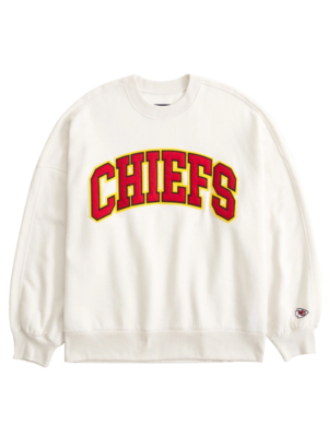 Kansas City Chiefs Graphic Crew Beige Sweatshirt