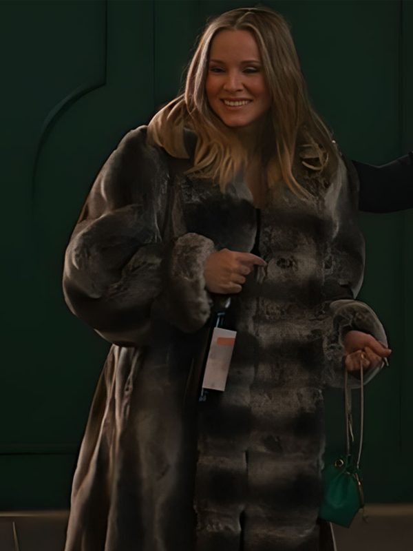 Kristen Bell Nobody Wants This Joanne Faux Fur Coat