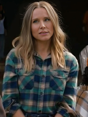 Kristen Bell Nobody Wants This Multicolor Plaid Shirt