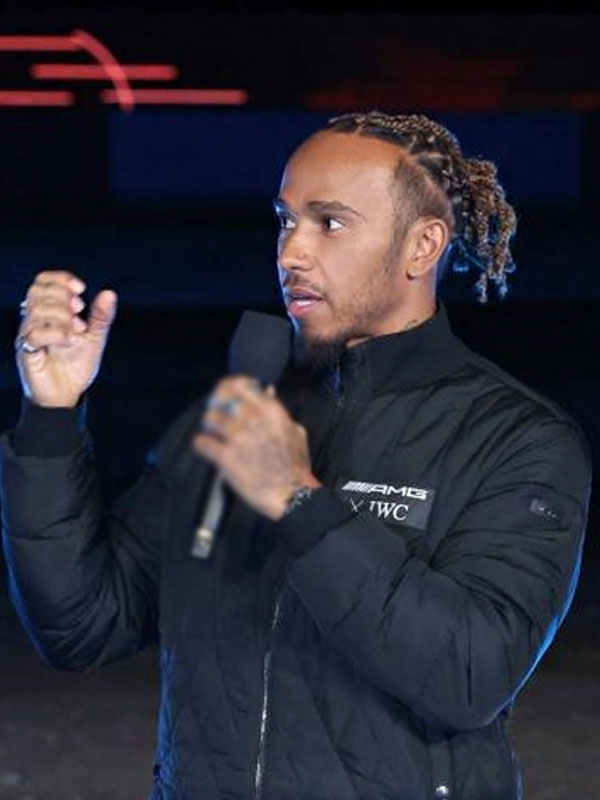 Lewis Hamilton 2023 Las Vegas GP AMG x IWC Black Jacket