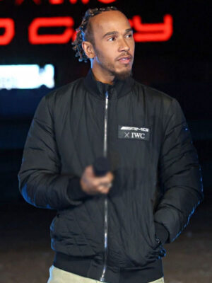 Lewis Hamilton 2023 Las Vegas GP AMG x IWC Black Jacket