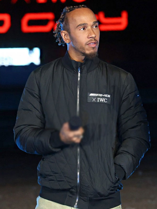 Lewis Hamilton 2023 Las Vegas GP AMG x IWC Black Jacket