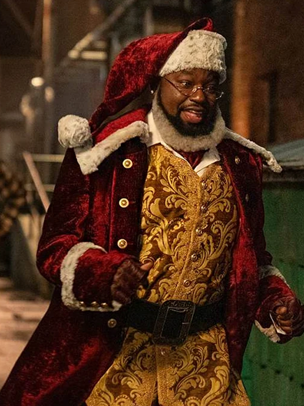Lil Rel Howery Dashing Through The Snow Velvet Coat